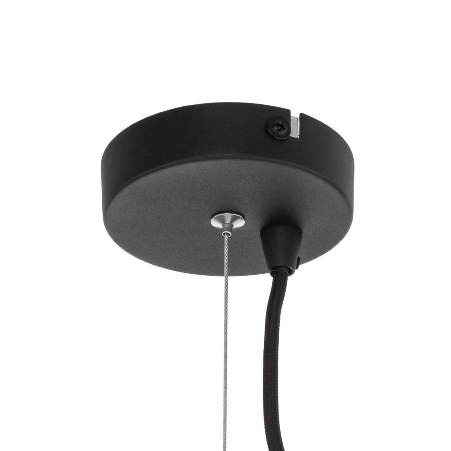 Lámpara colgante Jusra de metal negro, 1 luz.