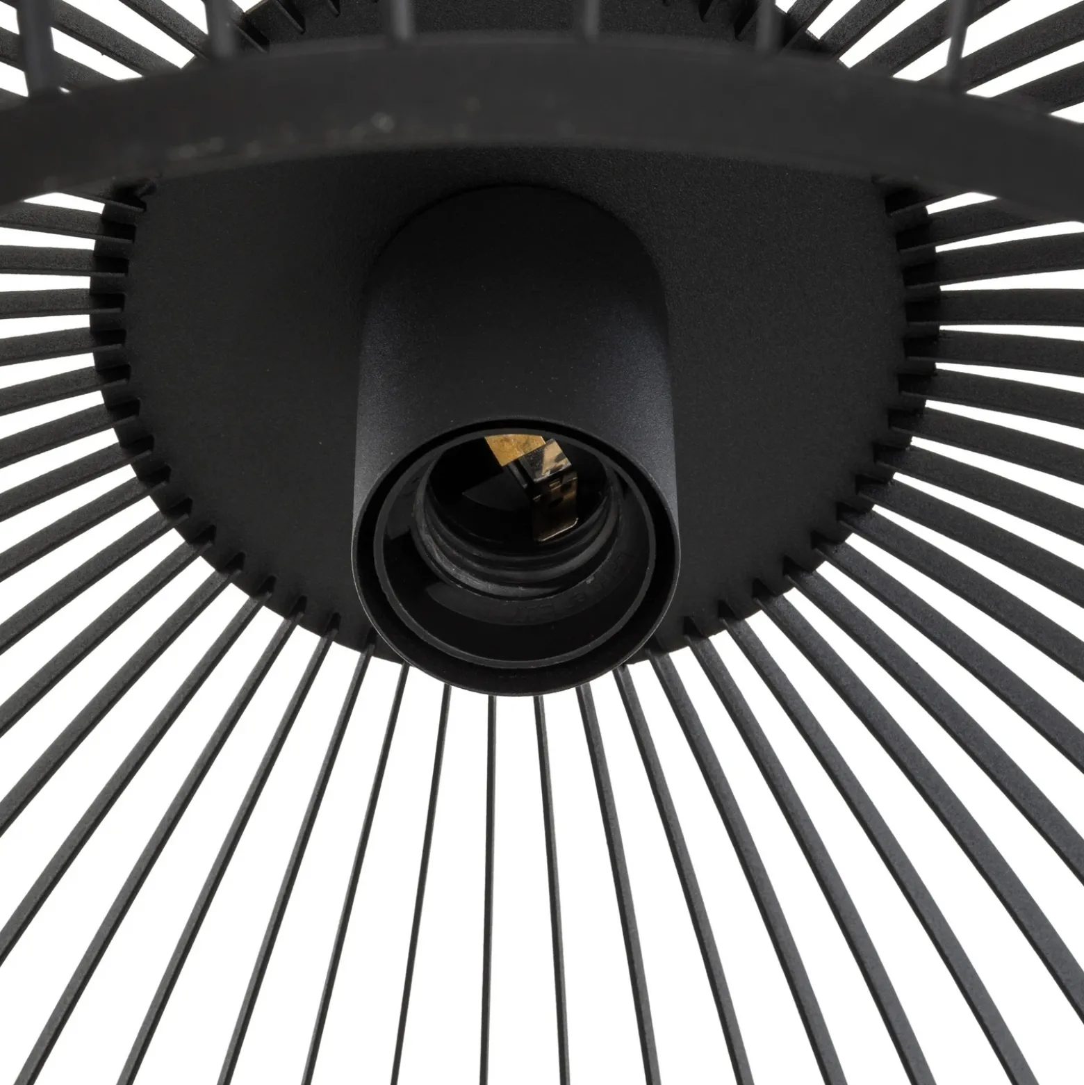 Lámpara colgante Jusra de metal negro, 1 luz.