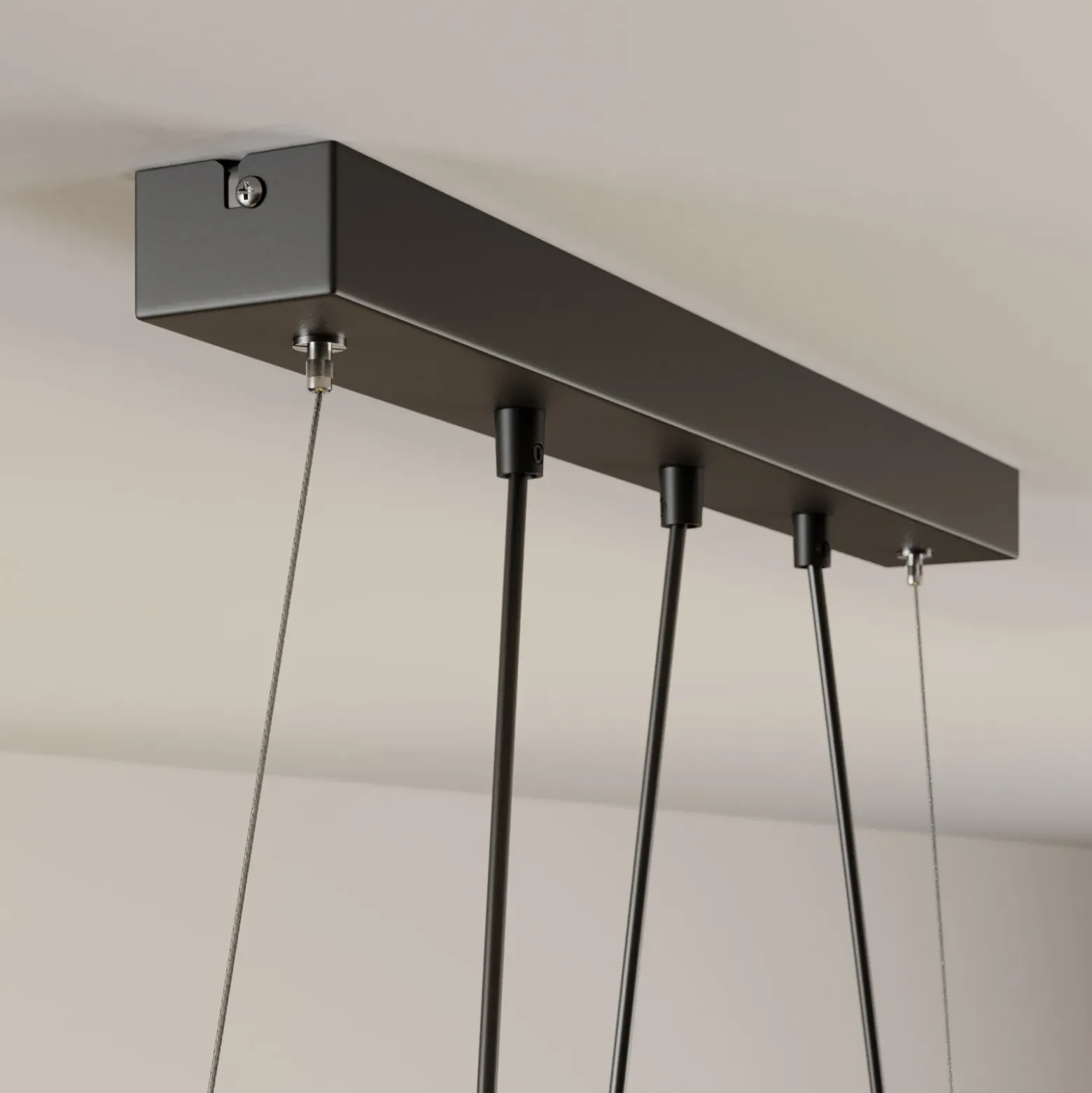 Lámpara colgante Karrl, 3 luces, gris humo/gris