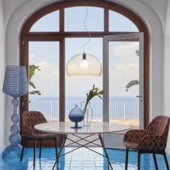 Lámpara colgante Kartell FL/Y, Ø 52 cm, marrón