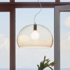 Lámpara colgante Kartell FL/Y, Ø 52 cm, marrón