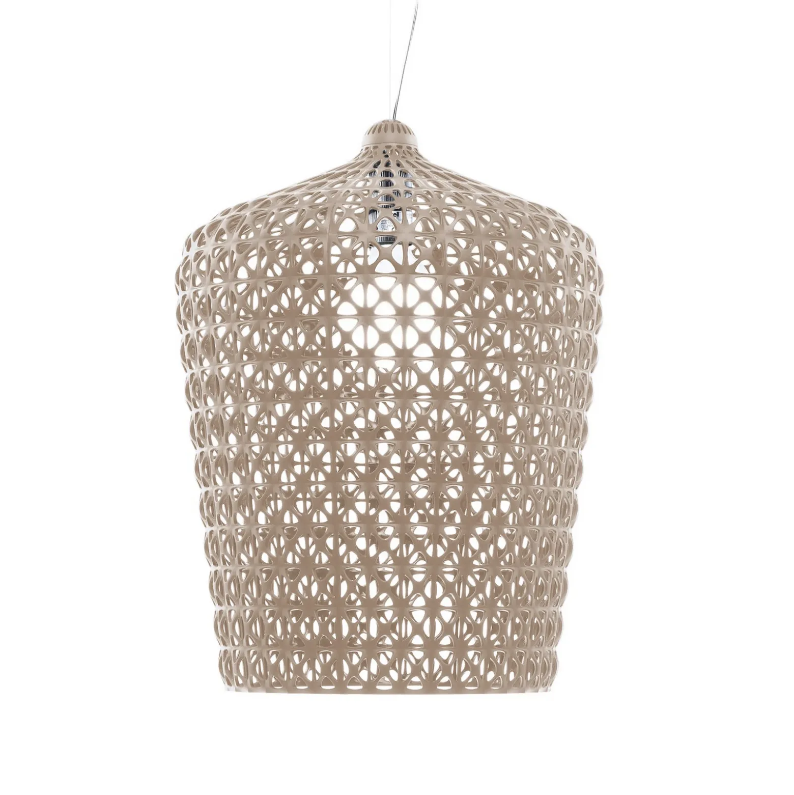Lámpara colgante Kartell Kabuki, gris paloma, Ø 50 cm