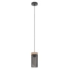 Lámpara colgante Kilnsdale, Ø 11 cm, negro/marrón, acero