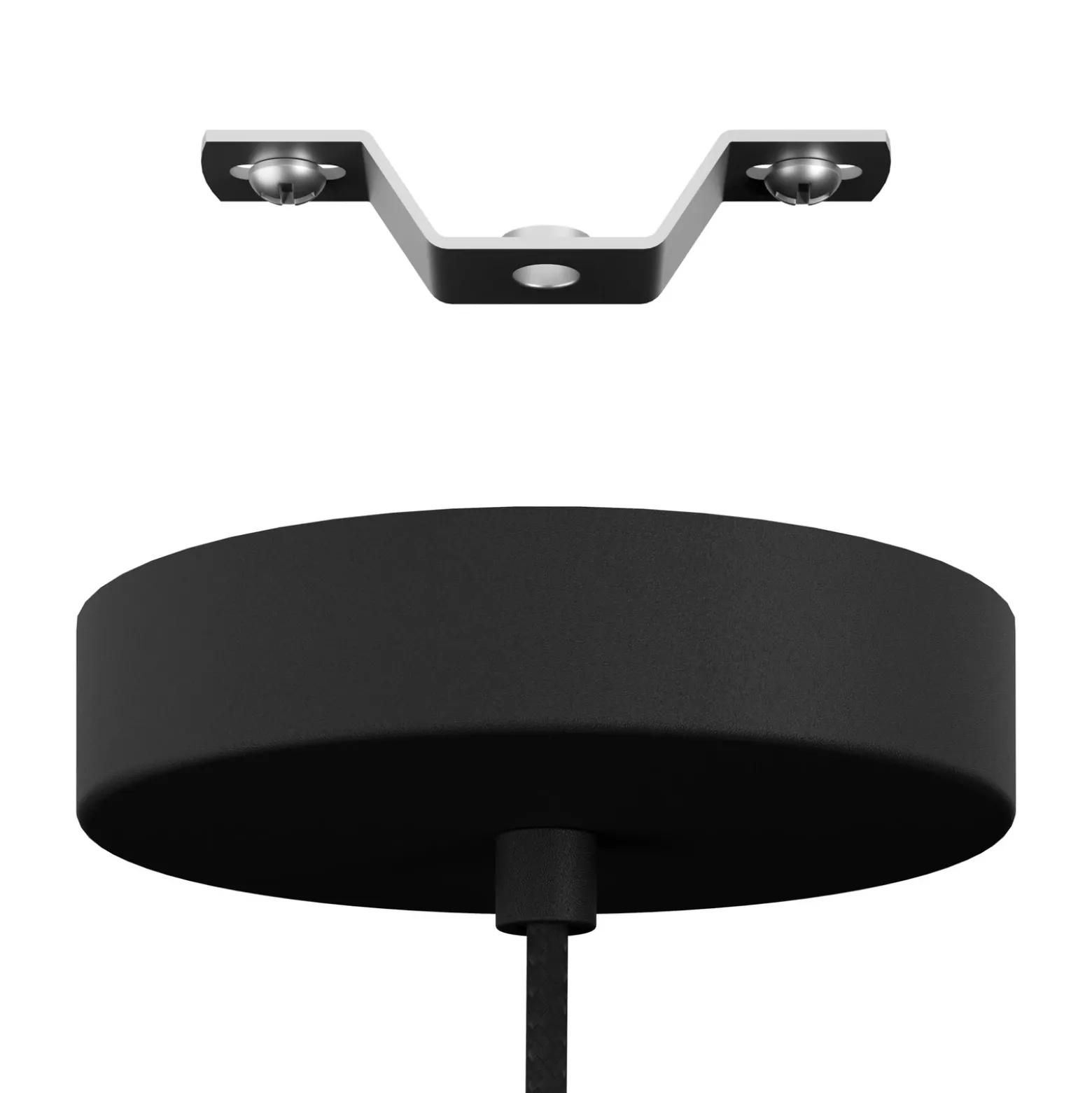 Lámpara colgante Kilnsdale, Ø 11 cm, negro/marrón, acero