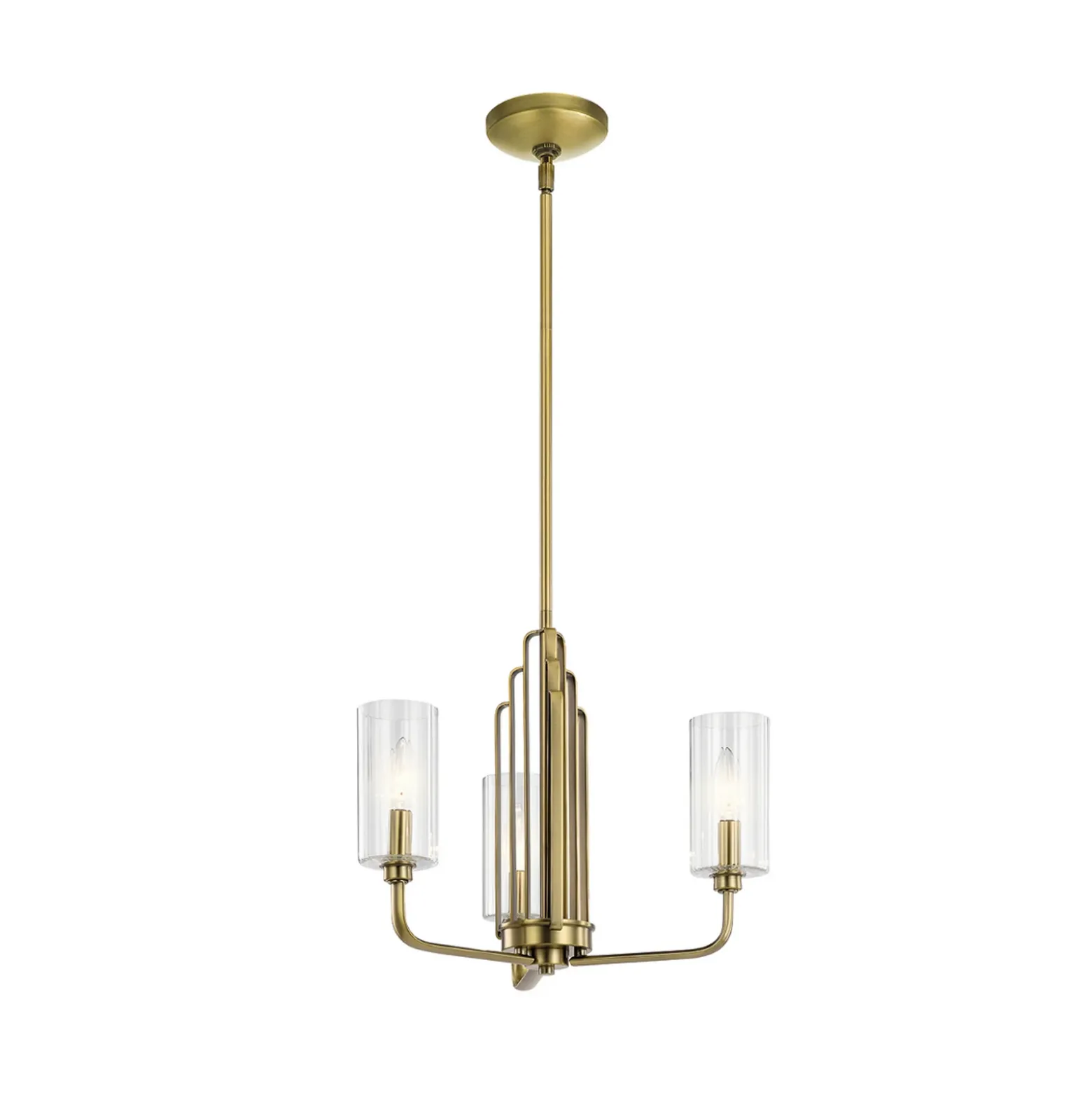 Lámpara colgante Kimrose, 3 luz, latón