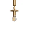Lámpara colgante King, dorada/ópalo, cristal, Ø 15 cm, E14