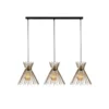 Lámpara colgante Kirpi 3089 3-fg. lineal Ø34cm oro