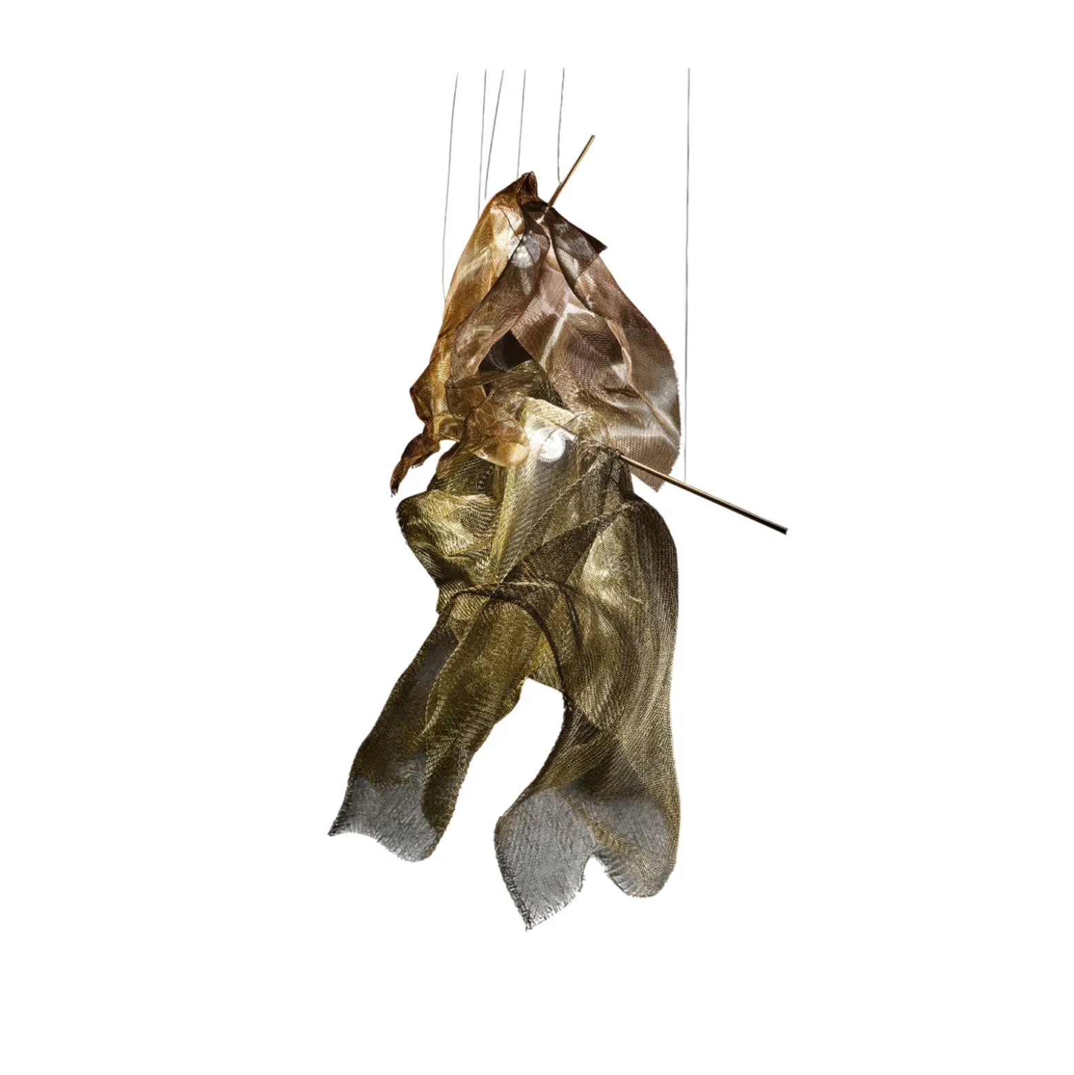 Lámpara colgante Knikerboker Petite Parachute, bronce/cobre