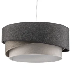 Lámpara colgante Kobo, grafito/gris/blanco