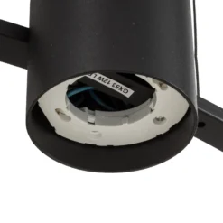 Lámpara colgante Kodo, 5 luces, negro, acero, GX53