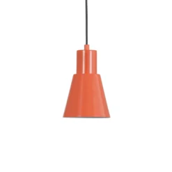 Lámpara colgante Konikkem, naranja, metal, Ø 14 cm, E27
