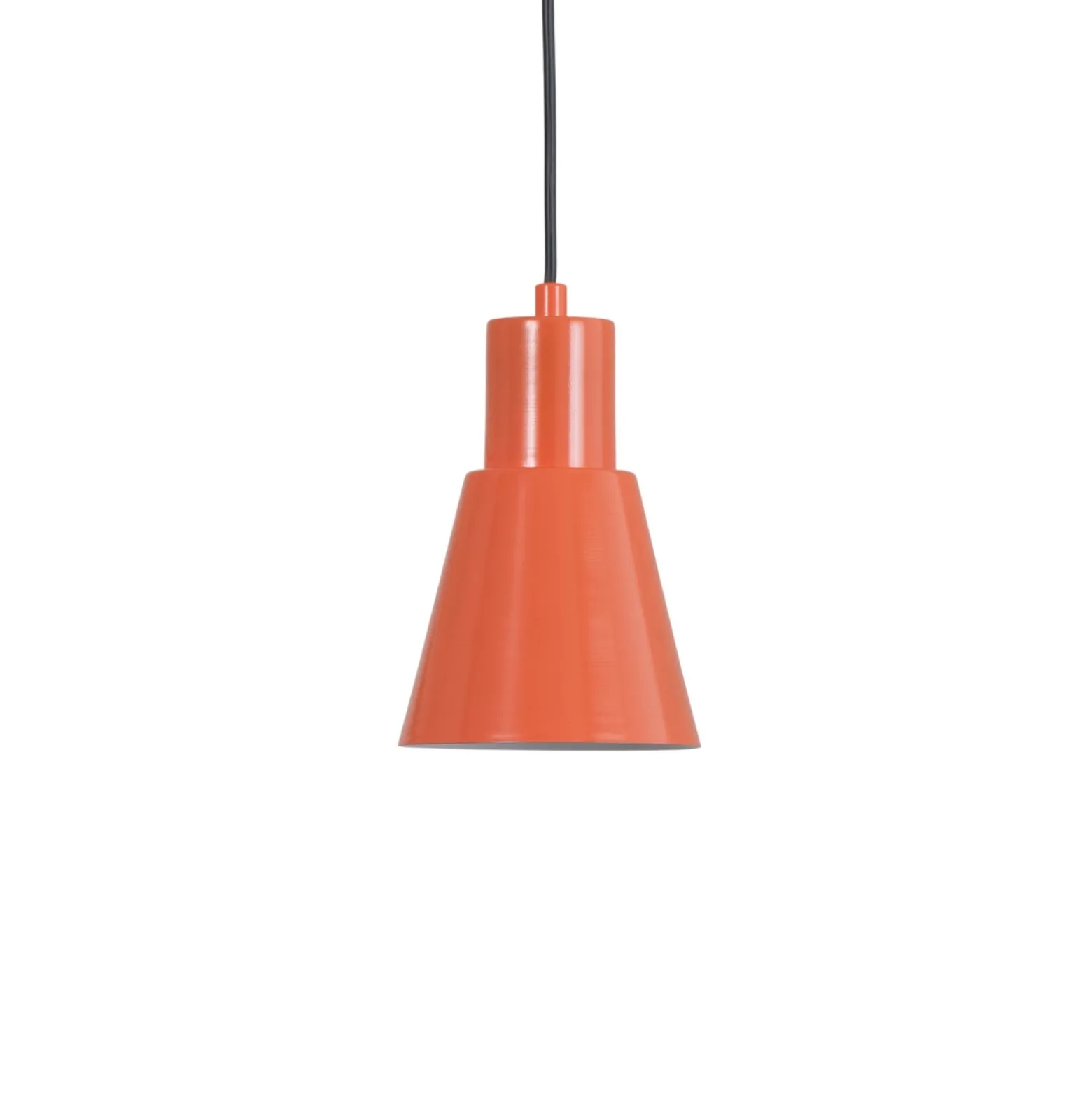 Lámpara colgante Konikkem, naranja, metal, Ø 14 cm, E27