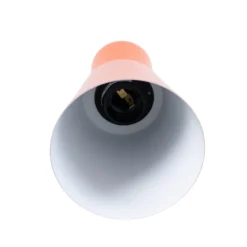 Lámpara colgante Konikkem, naranja, metal, Ø 14 cm, E27