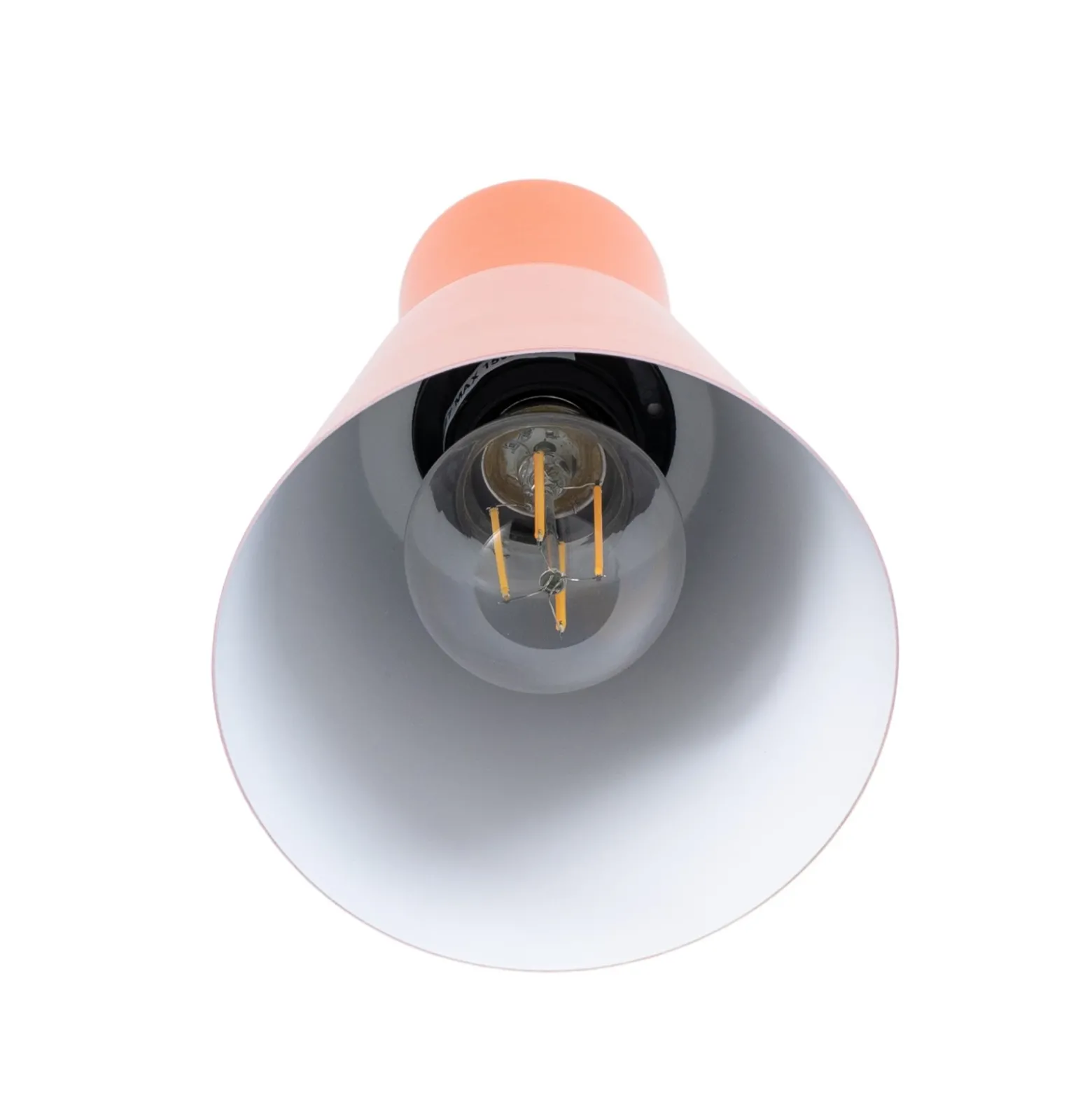 Lámpara colgante Konikkem, naranja, metal, Ø 14 cm, E27