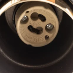 Lámpara colgante Kumo larga negra/dorada 1 luz