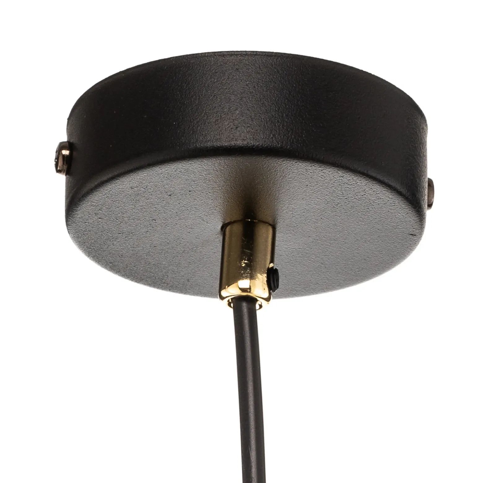 Lámpara colgante Kumo larga negra/dorada 1 luz
