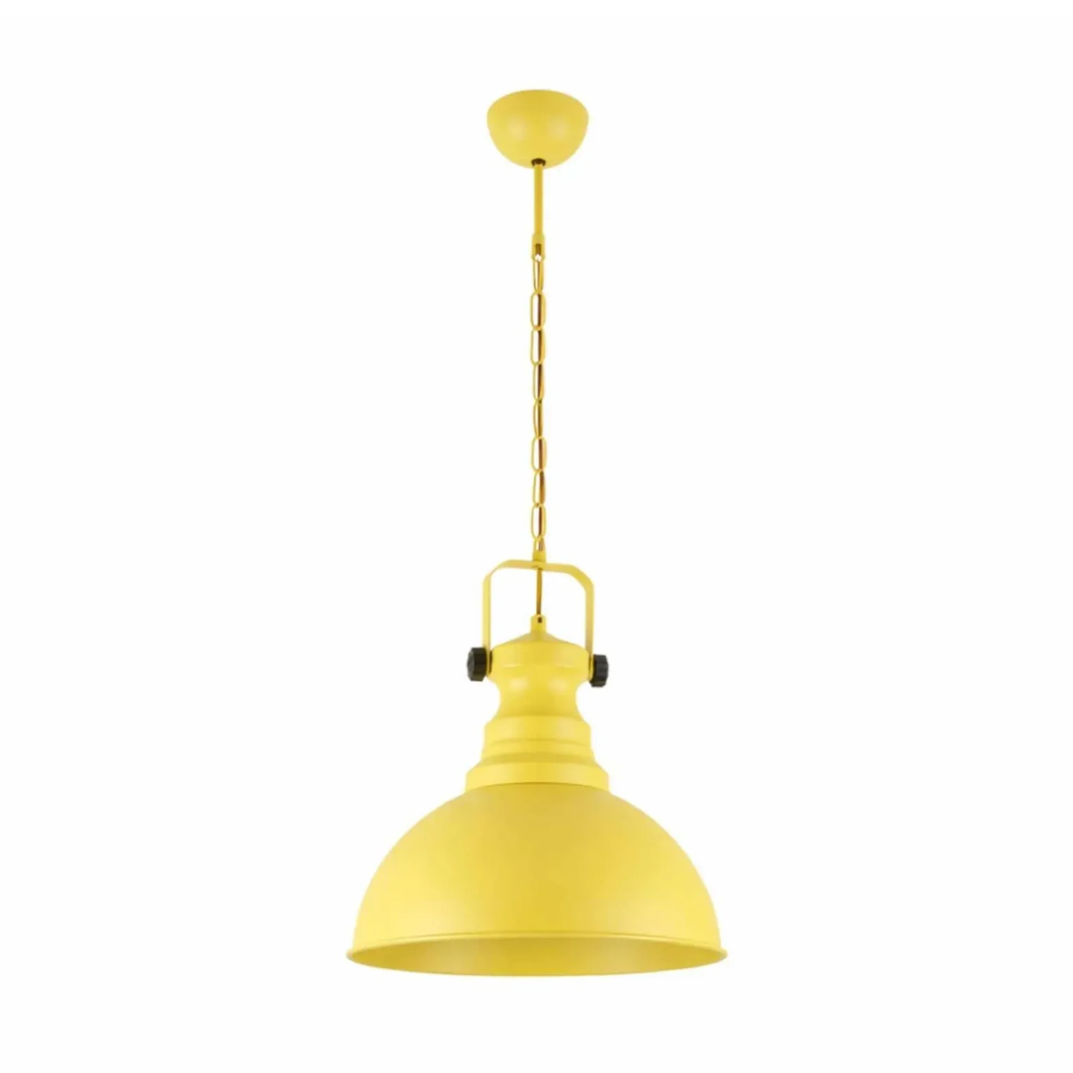 Lámpara colgante Kure, amarilla, Ø 31 cm, metal, E27