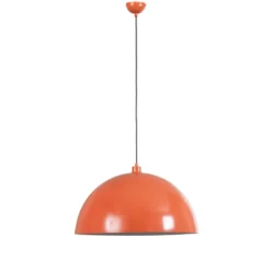 Lámpara colgante Kure, naranja, metal, Ø 60 cm, E27