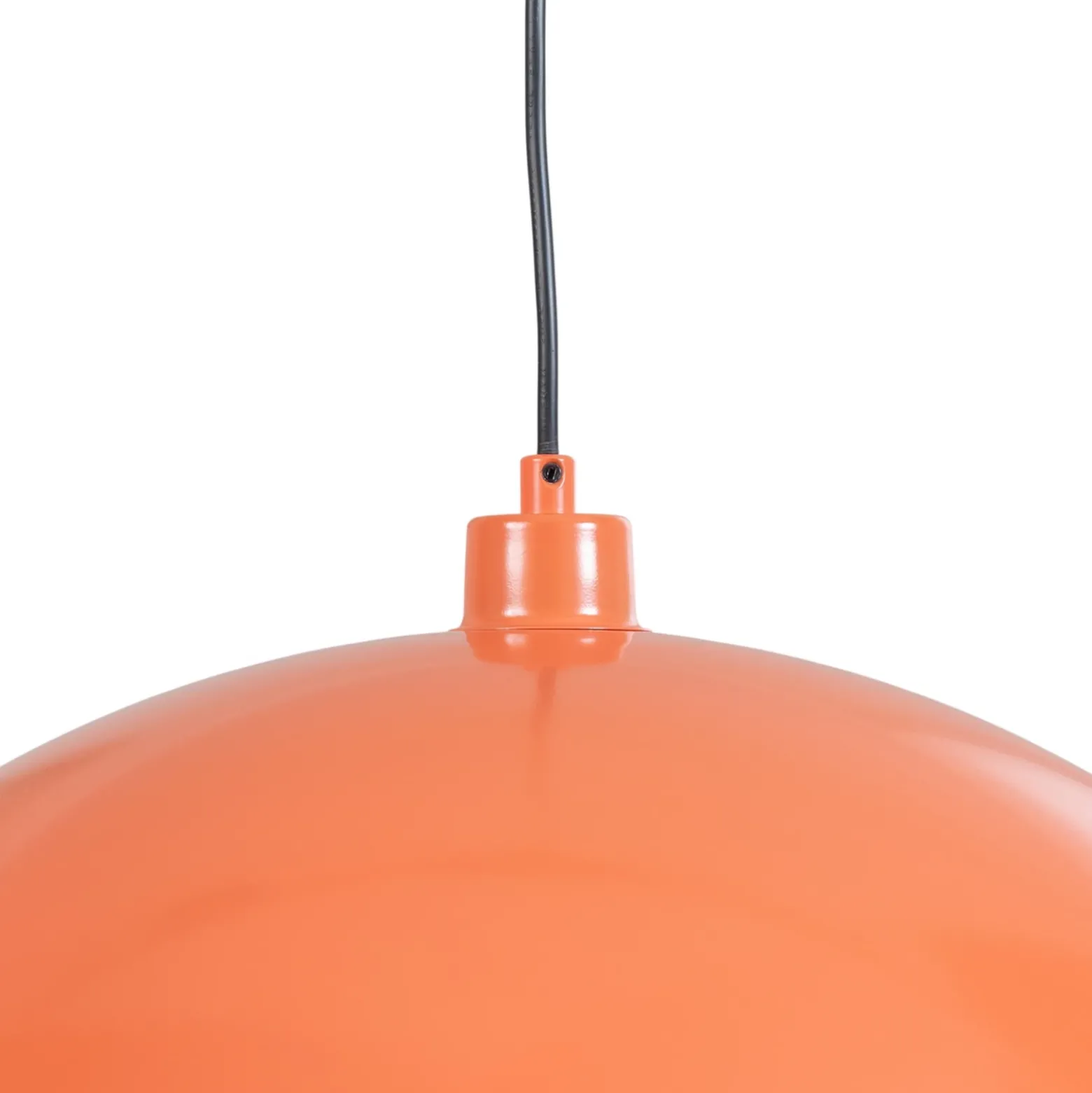 Lámpara colgante Kure, naranja, metal, Ø 60 cm, E27