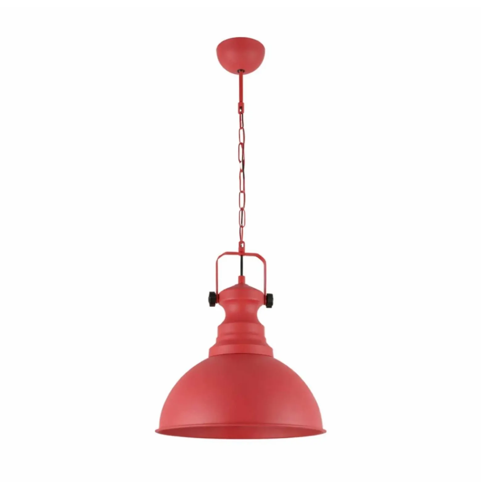 Lámpara colgante Kure, roja, Ø 31 cm, metal, E27