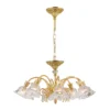Lámpara colgante La Boheme, dorada, 8 luces, cristal