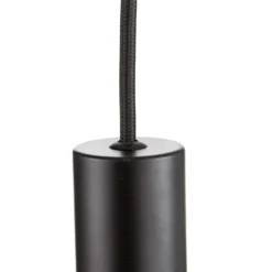 Lámpara colgante Larry en latón y negro, 3 luces