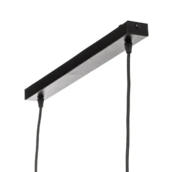 Lámpara colgante Larus de acero negro, 2 luces