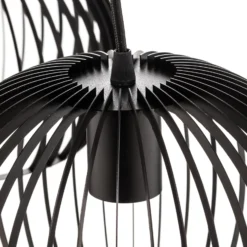 Lámpara colgante Larus de acero negro, 2 luces