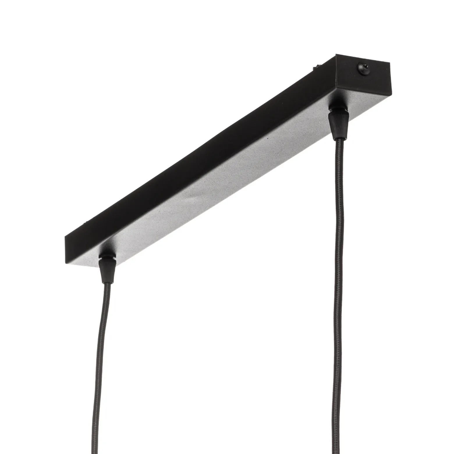 Lámpara colgante Larus de acero negro, 2 luces