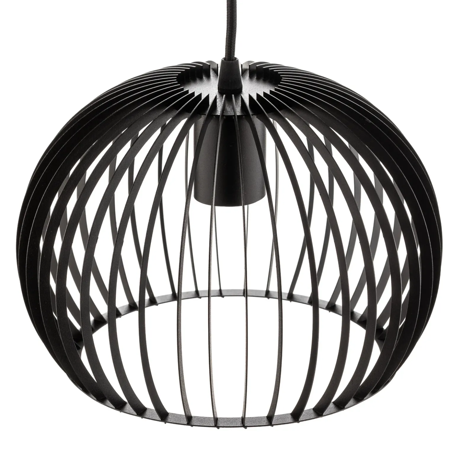 Lámpara colgante Larus de acero negro, 1 luz