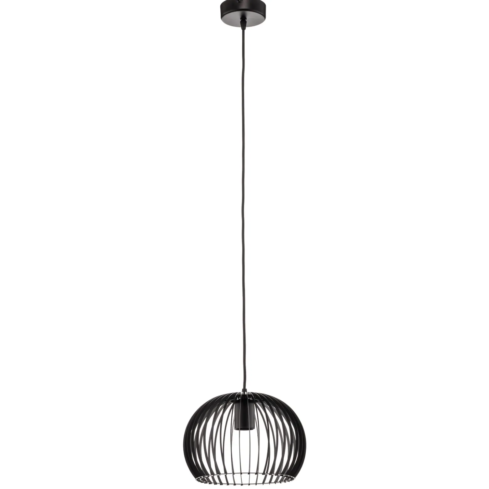 Lámpara colgante Larus de acero negro, 1 luz