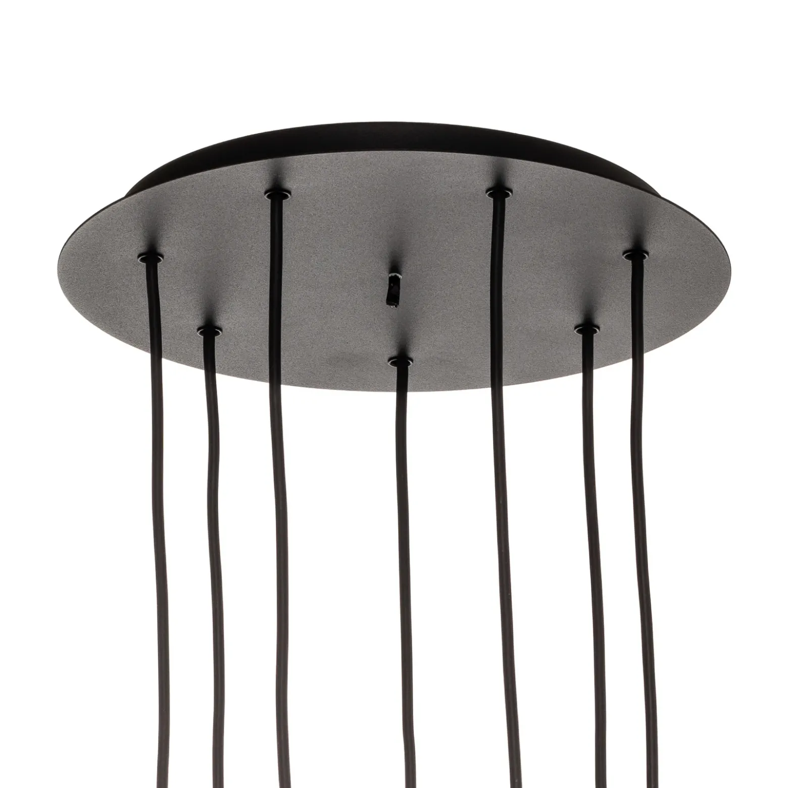 Lámpara colgante Laser, 7 luces, negro