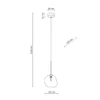 Lámpara colgante Lava, Ø 15 cm, G9, arena/coñac, cristal
