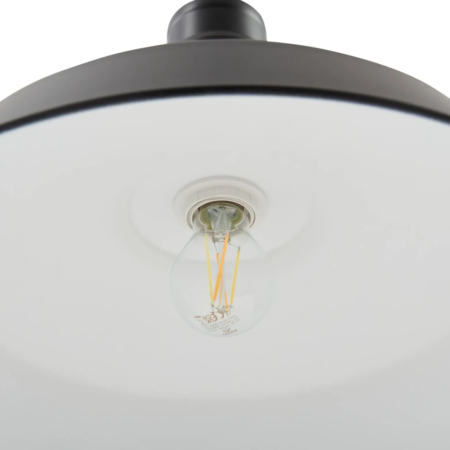 Lámpara colgante Laylan de Lindby, blanco/negro, Ø 46 cm, metal