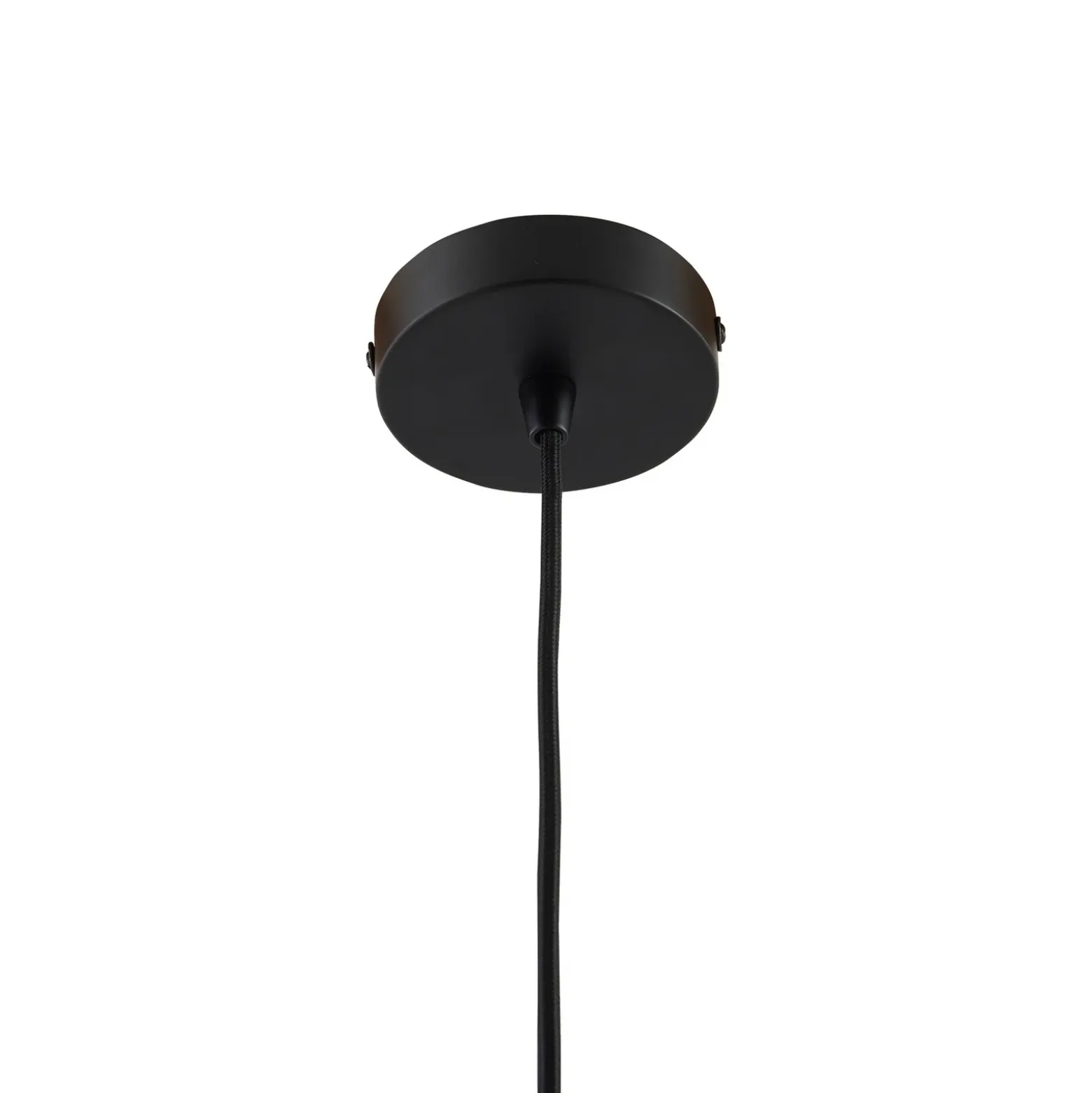 Lámpara colgante Laylan de Lindby, blanco/negro, Ø 46 cm, metal