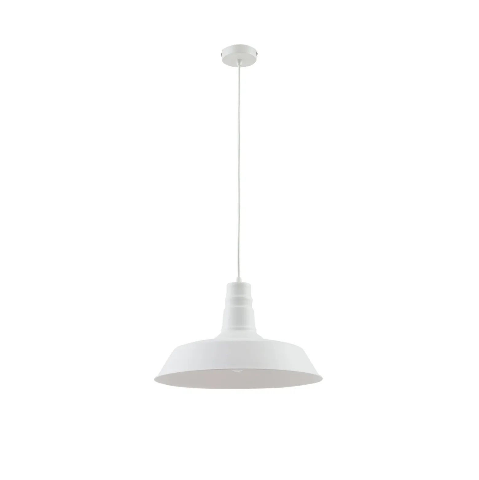 Lámpara colgante Laylan de Lindby, blanca, Ø 46 cm, metal