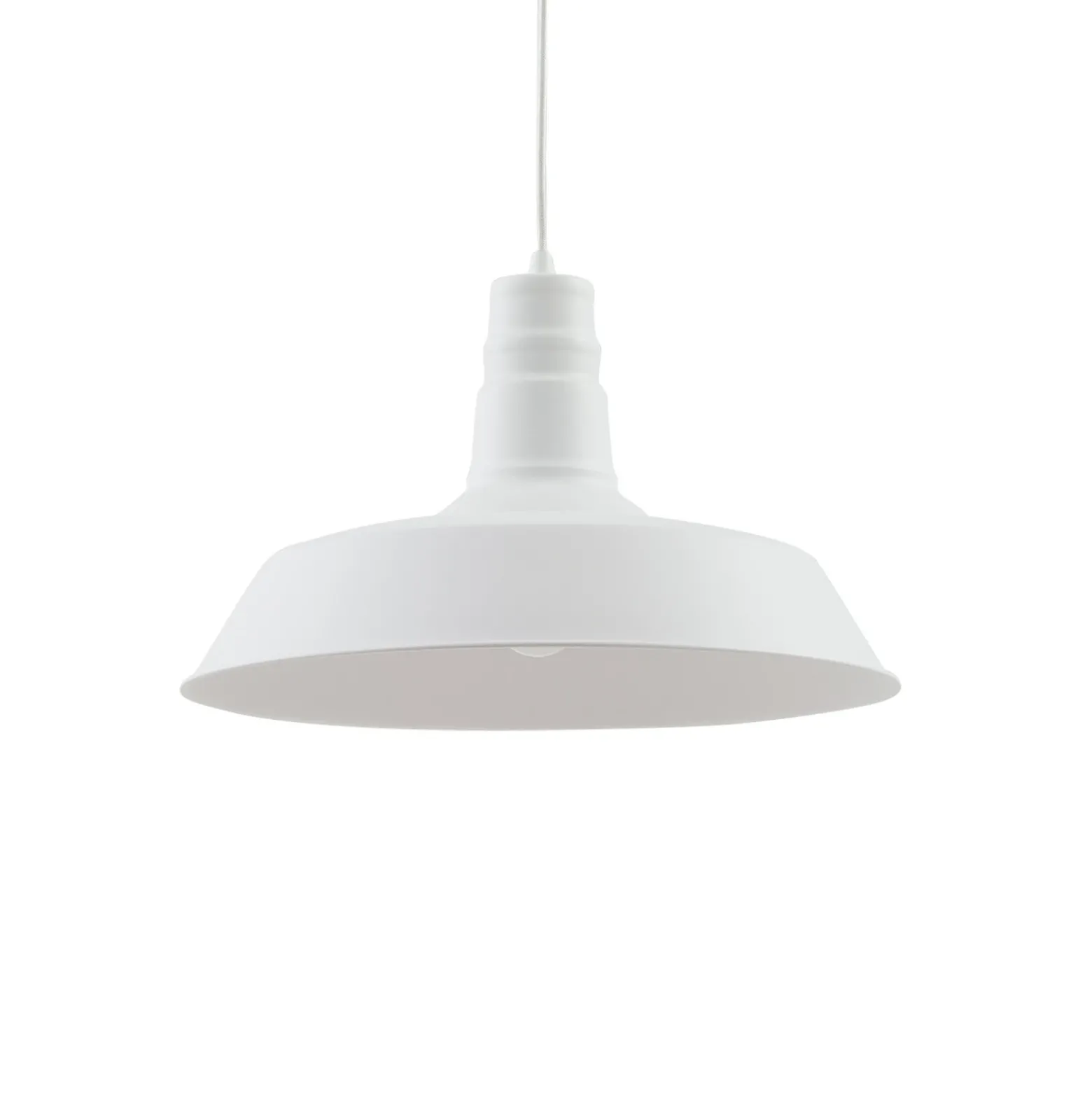 Lámpara colgante Laylan de Lindby, blanca, Ø 46 cm, metal