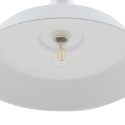 Lámpara colgante Laylan de Lindby, blanca, Ø 46 cm, metal