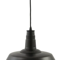 Lámpara colgante Laylan de Lindby, blanco/negro, Ø 36 cm, metal