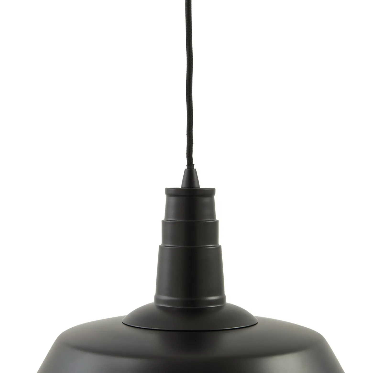 Lámpara colgante Laylan de Lindby, blanco/negro, Ø 36 cm, metal