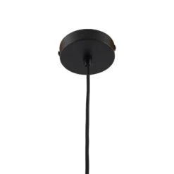 Lámpara colgante Laylan de Lindby, blanco/negro, Ø 36 cm, metal