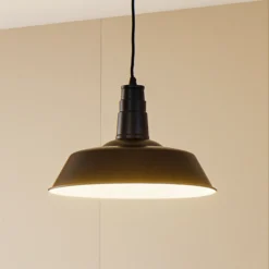 Lámpara colgante Laylan de Lindby, blanco/negro, Ø 36 cm, metal