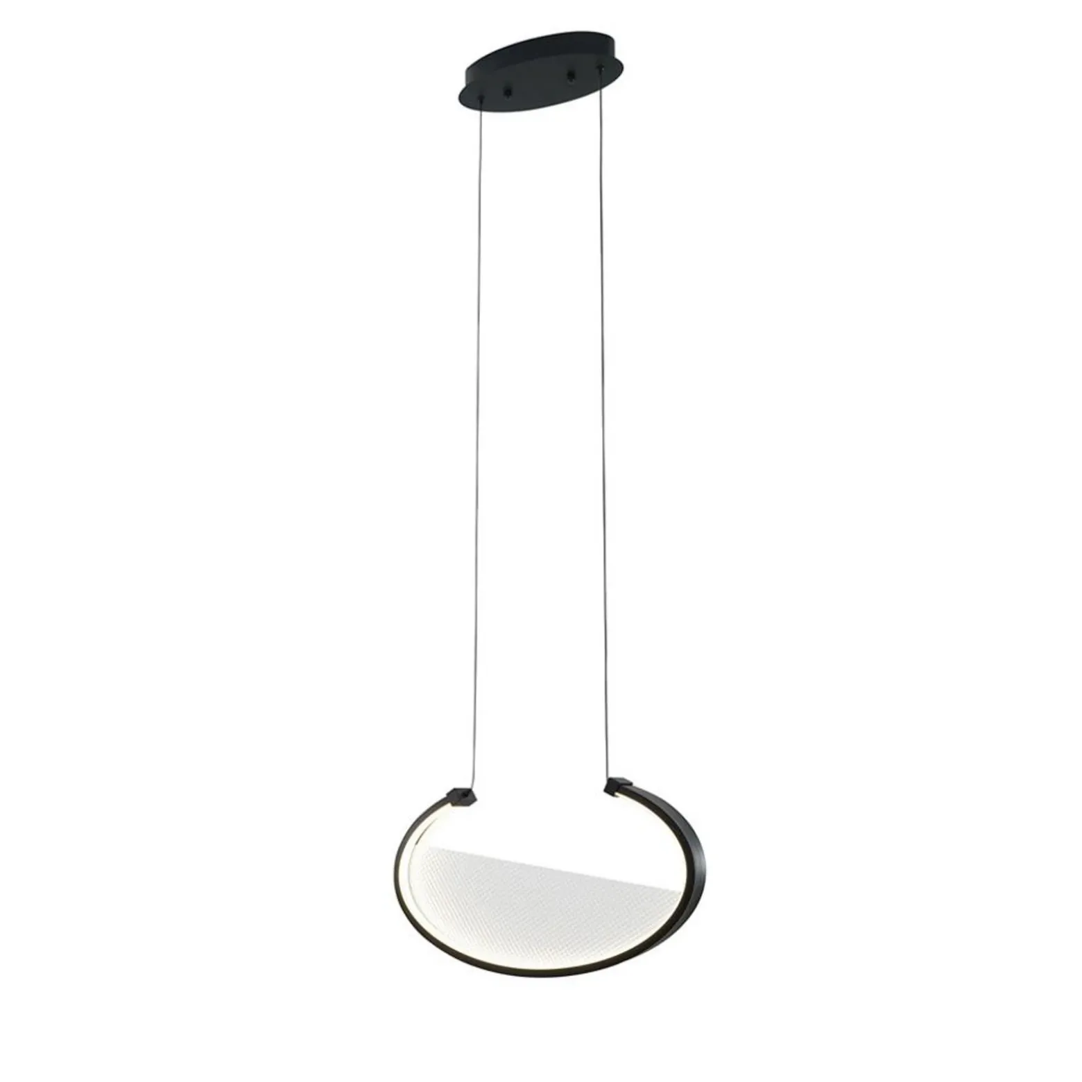 Lámpara colgante LED Adele, longitud 37 cm, negro, metal