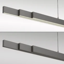 Lámpara colgante LED Adriana Comfort Lift de Paul Neuhaus, gris, CCT