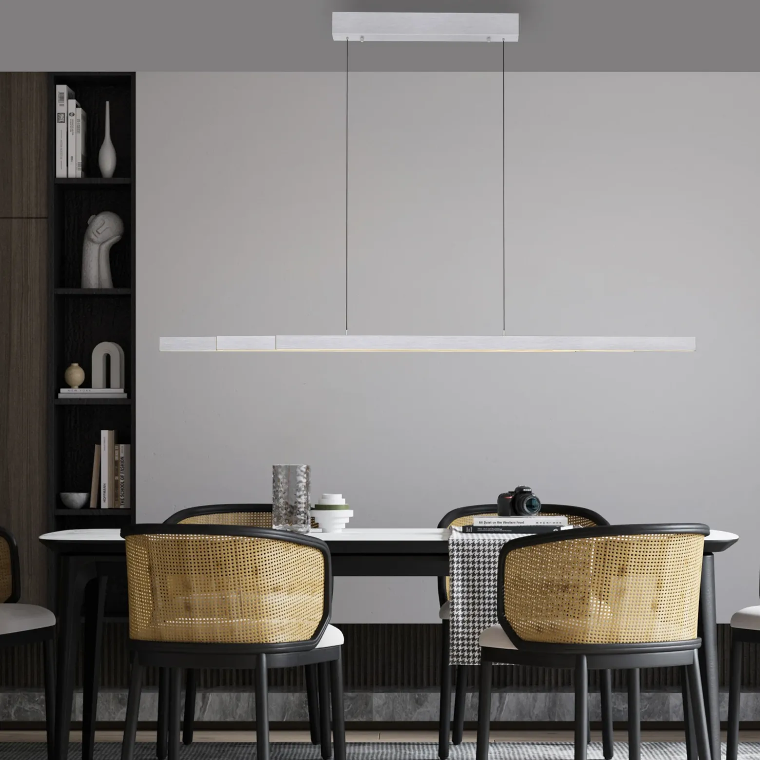 Lámpara colgante LED Adriana Comfort Lift de Paul Neuhaus, aluminio, CCT