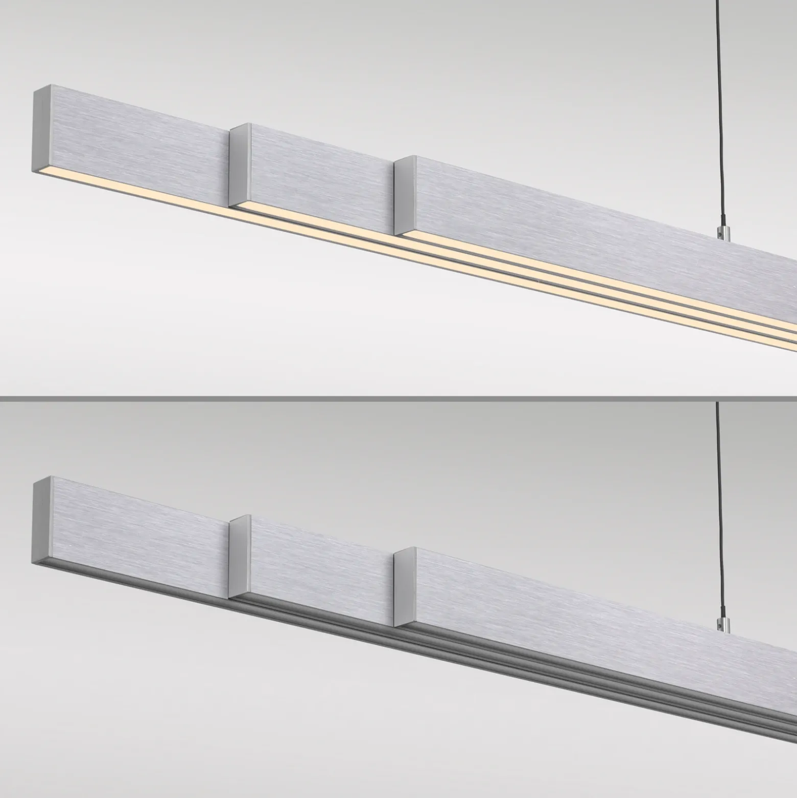Lámpara colgante LED Adriana Comfort Lift de Paul Neuhaus, aluminio, CCT