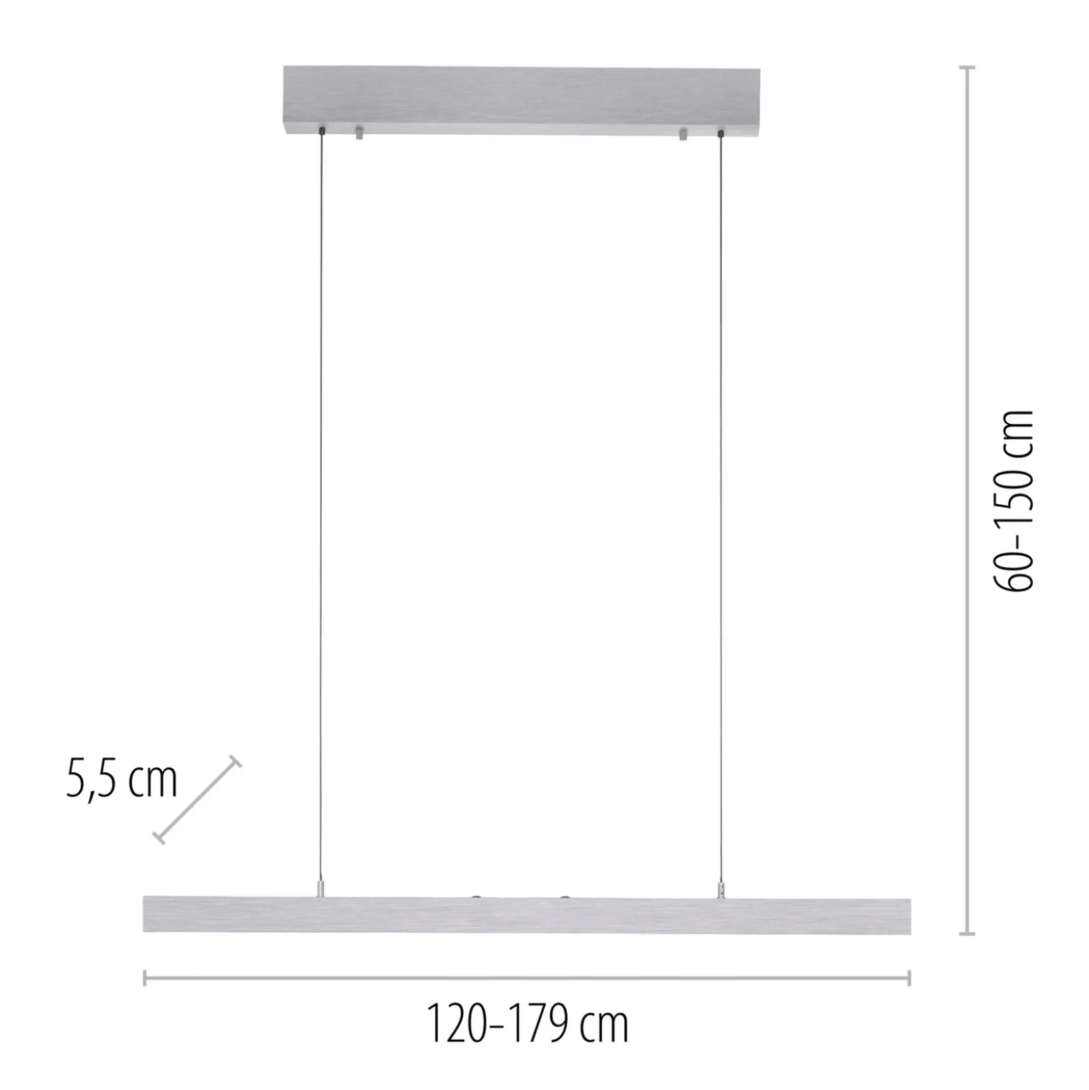 Lámpara colgante LED Adriana Comfort Lift de Paul Neuhaus, aluminio, CCT