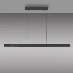 Lámpara colgante LED Adriana Square de Paul Neuhaus, gris, arriba/abajo