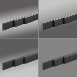 Lámpara colgante LED Adriana Square de Paul Neuhaus, gris, arriba/abajo
