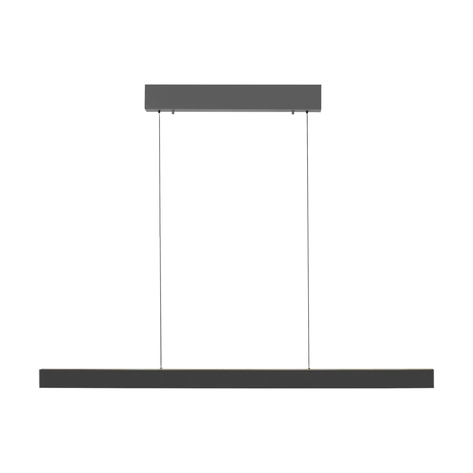 Lámpara colgante LED Adriana Square de Paul Neuhaus, gris, arriba/abajo